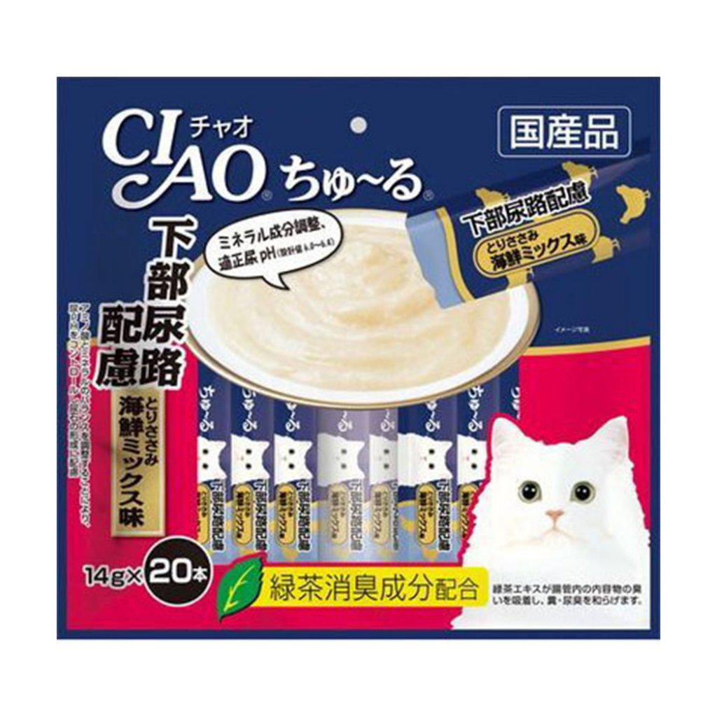 CIAO SC-198 雞肉+海鮮 (防尿石) 雜錦醬 (20支裝)