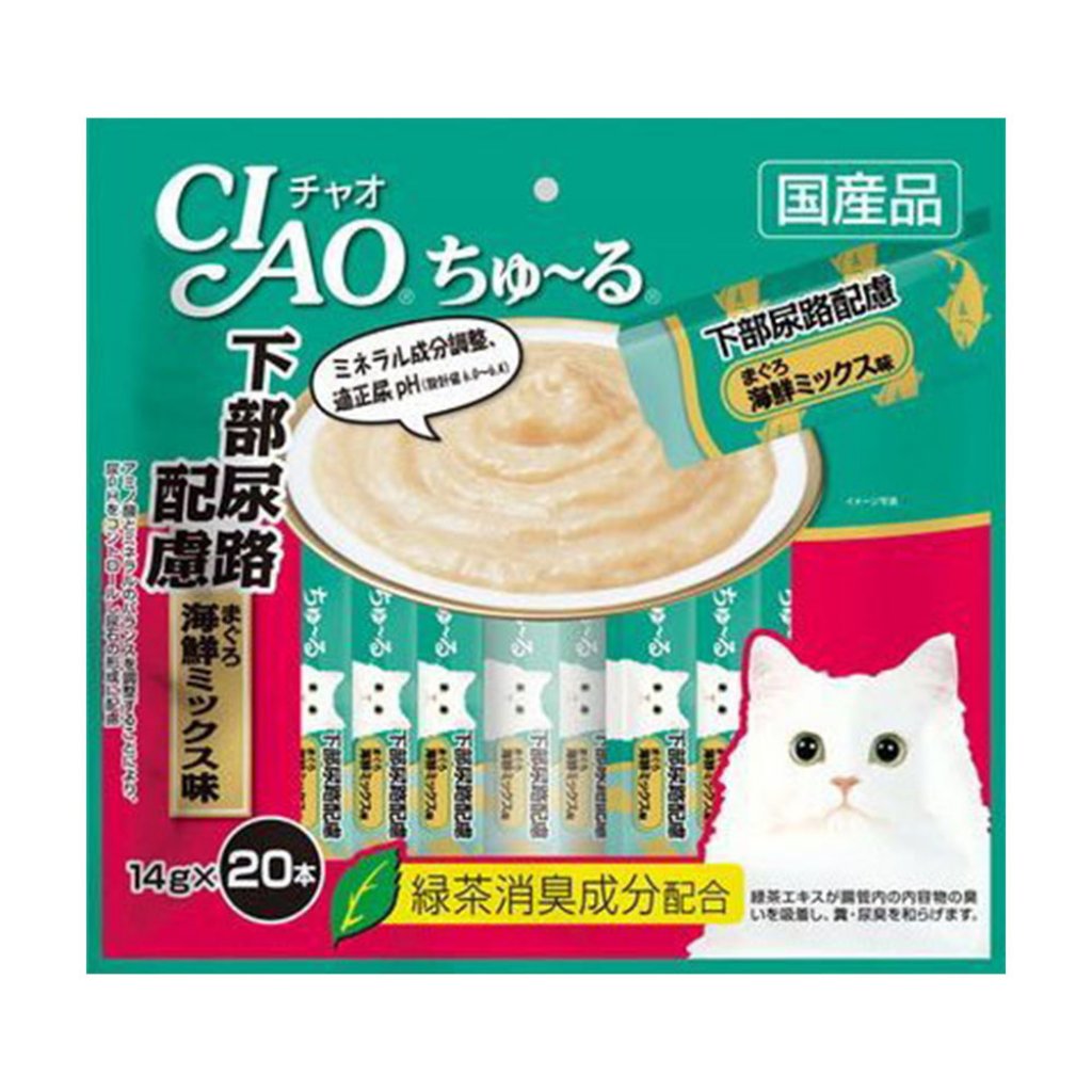 CIAO SC-197 吞拿魚+海鮮 (防尿石) 雜錦醬 (20支裝)