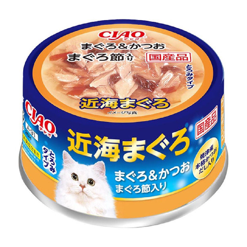 CIAO A-91 吞拿魚+鰹魚+吞拿魚乾貓罐 85g