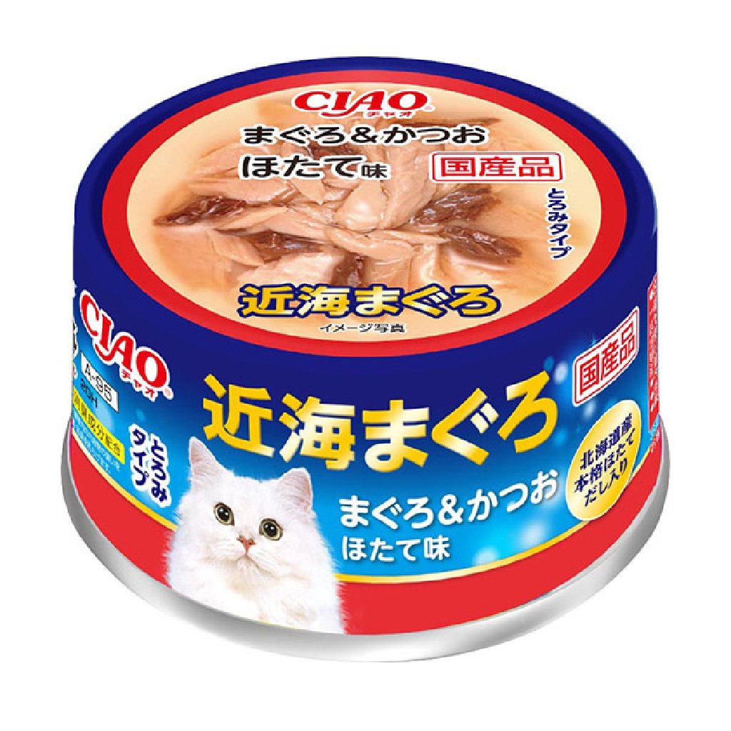 CIAO A-95 吞拿魚+鰹魚+帶子味貓罐 85g
