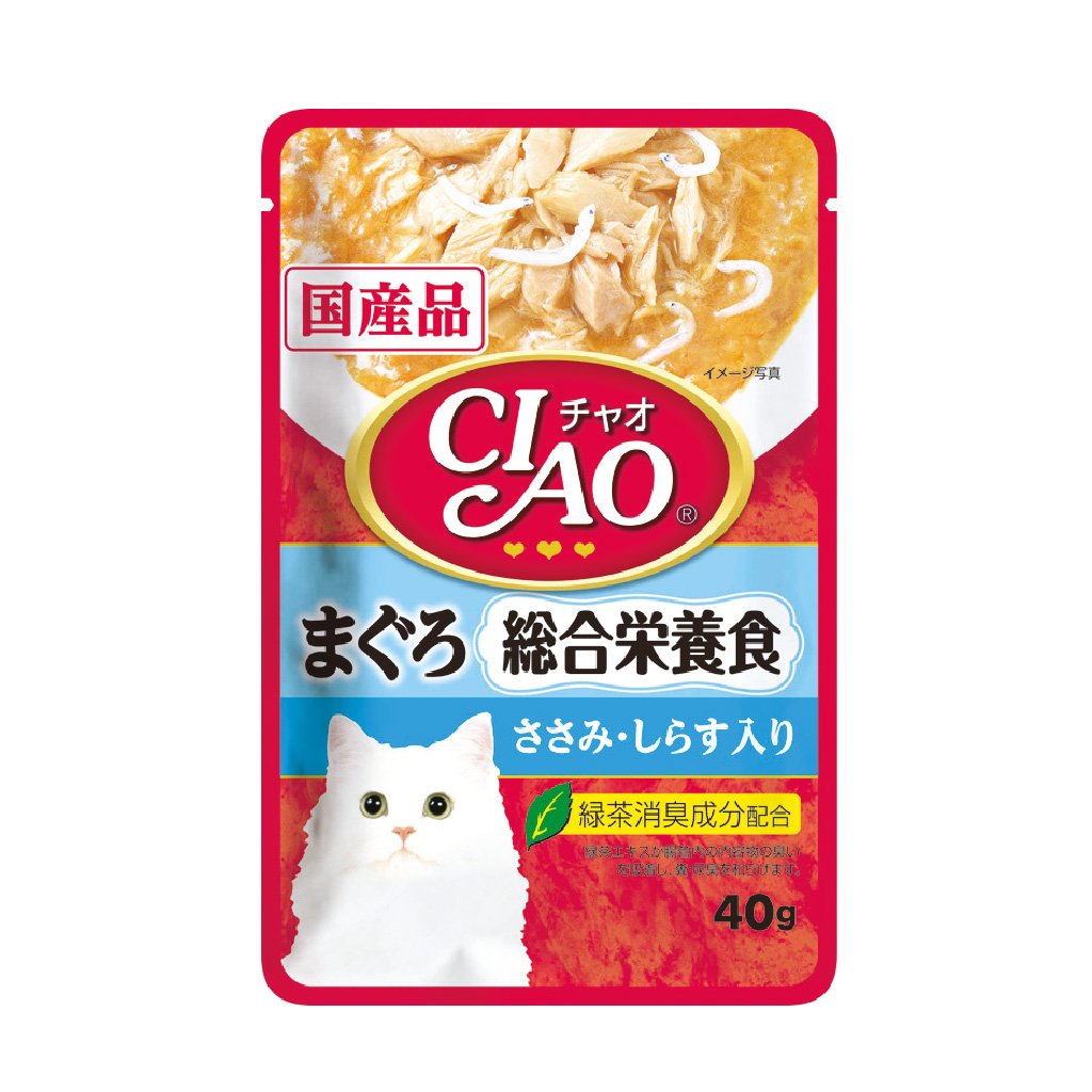 CIAO IC-304 吞拿魚+雞肉+白飯魚貓軟包 (綜合營養食) 40g