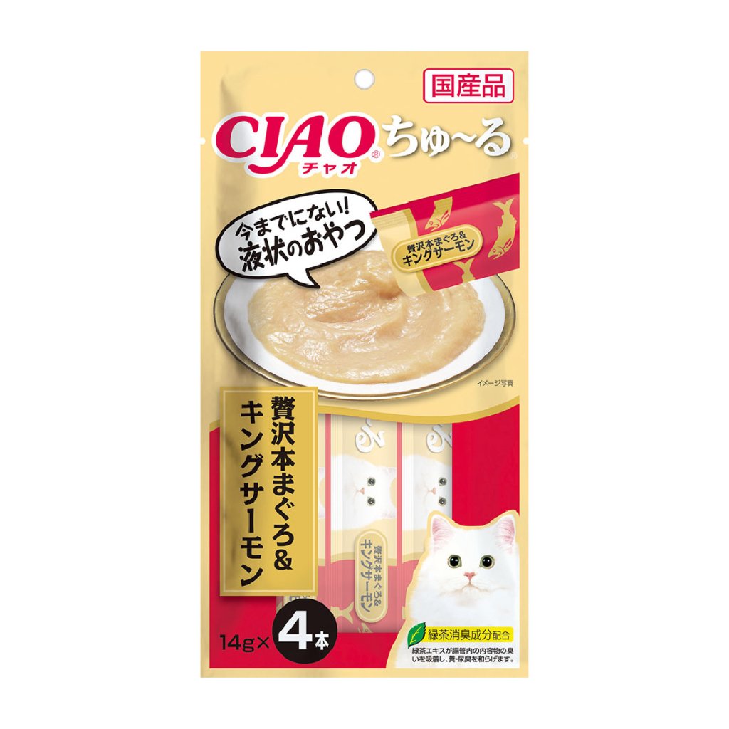 CIAO SC-100 嚴選豪華吞拿魚+帝皇三文魚 (14g x4