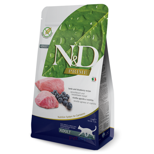 Farmina N&D 無穀物成貓乾糧 - 羊肉藍莓配方 (1.5kg / 5kg / 10kg)