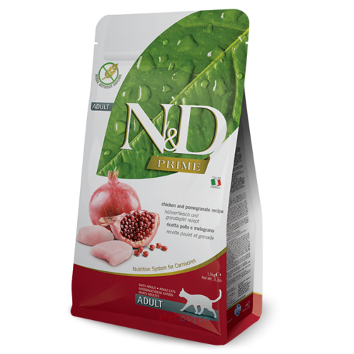 Farmina N&D 無穀物成貓乾糧 - 雞肉石榴配方 (1.5kg / 5kg / 10kg)