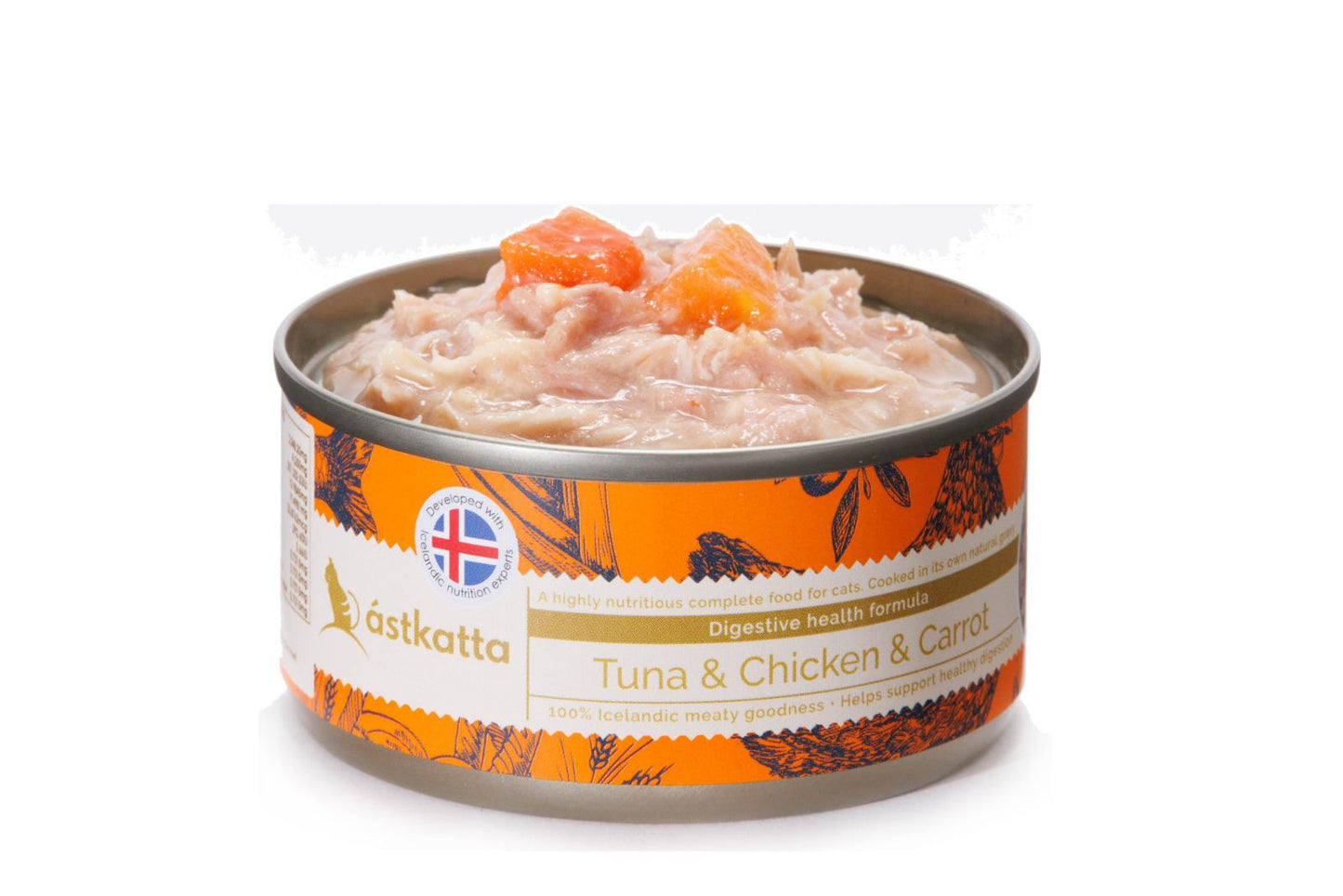 Astkatta 冰島貓罐 ✨消化排毛保健主食罐-鮪魚嫩雞紅蘿蔔