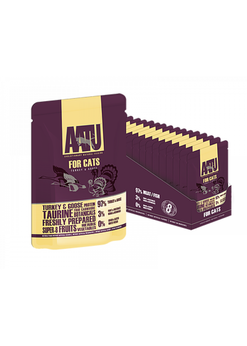 AATU Wet Cat Food Turkey and Goose Pouches 火雞配鵝 85g