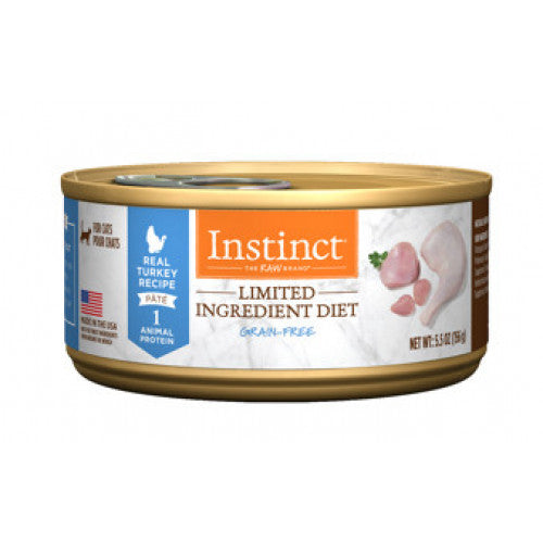 Nature's Variety Instinct 5.5oz Limited Ingredient Diet Real Turkey Recipe 5.5Oz 本能單一蛋白質無穀物火雞主食配方
