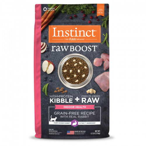 Nature's Variety Instinct Raw Boost Grain Free {Indoor Health : Rabbit} 本能 無穀物 凍乾生肉粒系列 {室內貓 : 兔肉} 乾糧 4.5lb