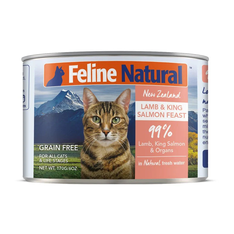 K9 F9 FELINE NATURAL 貓罐頭 - 170G LAMB & KING SALMON FEAST 羊肉三文魚盛宴 (85g / 170g)