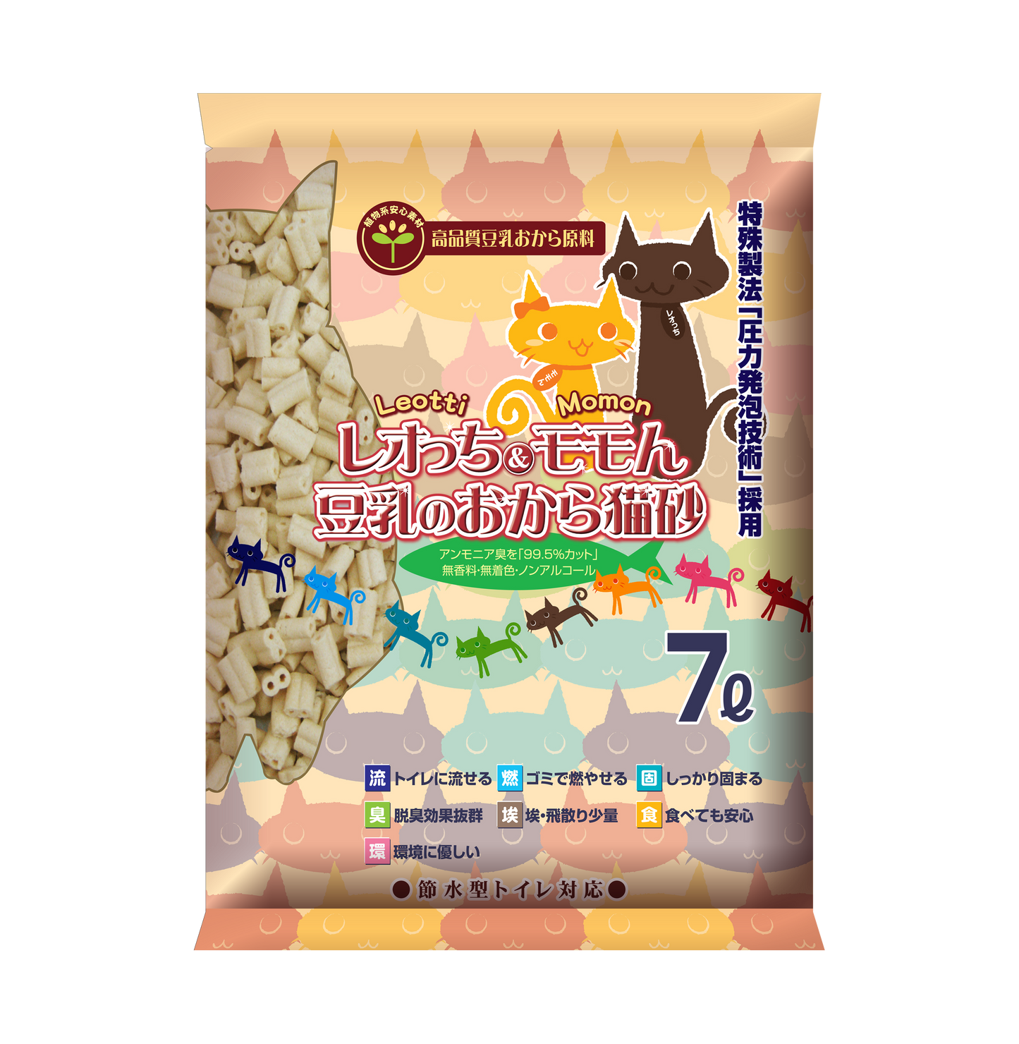 日本豆乳豆腐貓砂 (單孔) 7L|Leotti & Momon