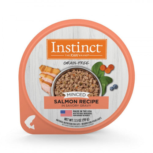 INSTINCT® CAT FOOD MINCED REAL Salmon RECIPE 3.5oz 本能天然主食滋味杯三文魚配方3.5oz