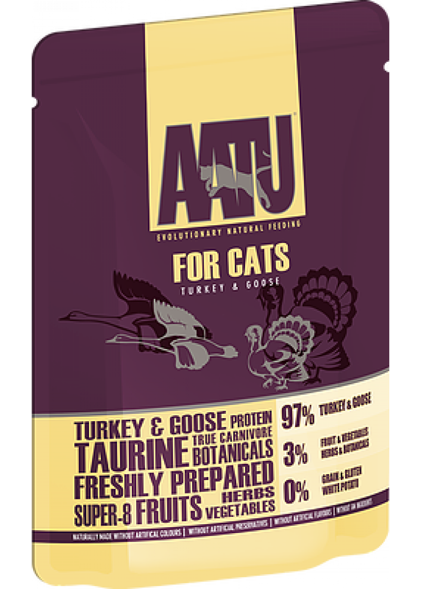 AATU Wet Cat Food Turkey and Goose Pouches 火雞配鵝 85g