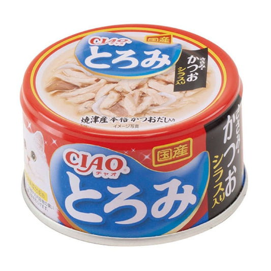 CIAO A-45 濃湯雞肉+鰹魚+白飯魚仔貓罐 85g