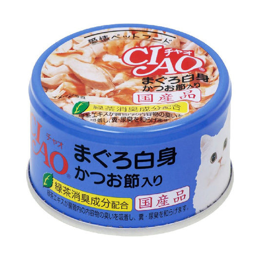 CIAO A-85 白身吞拿魚+木魚片貓罐 85g