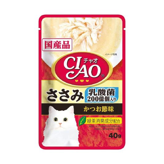 CIAO IC-302 雞肉+鰹魚節味 (乳酸菌) 貓軟包 40g