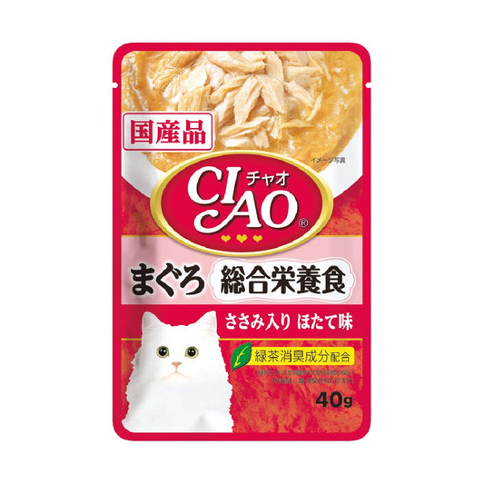 CIAO IC-303 吞拿魚+雞肉+帶子味貓軟包 (綜合營養食) 40g