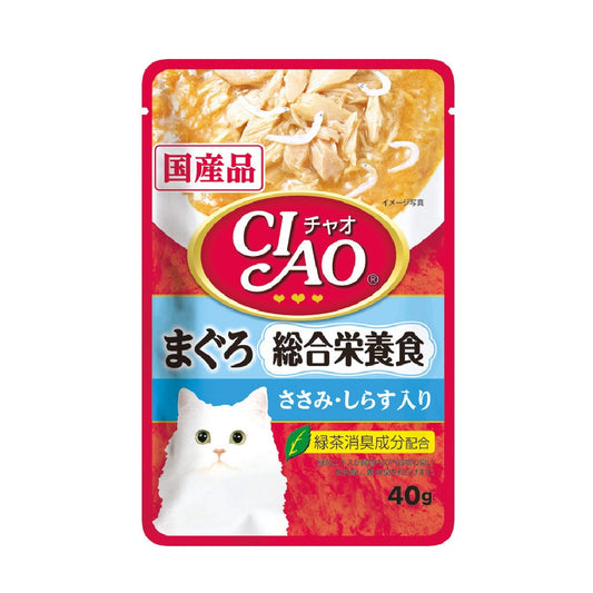 CIAO IC-304 吞拿魚+雞肉+白飯魚貓軟包 (綜合營養食) 40g