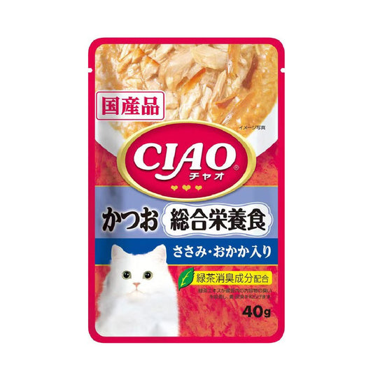 CIAO IC-324 鰹魚+雞肉+木魚味貓軟包 (綜合營養食) 40g