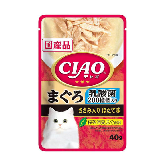 CIAO IC-326 吞拿魚+雞肉+帶子 (乳酸菌) 貓軟包 40g