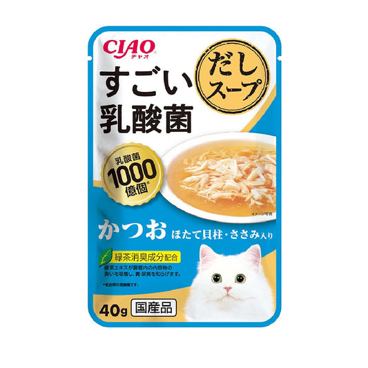 CIAO IC-442 [1000億個乳酸菌] 鰹魚+帶子+雞肉味貓軟包 40g