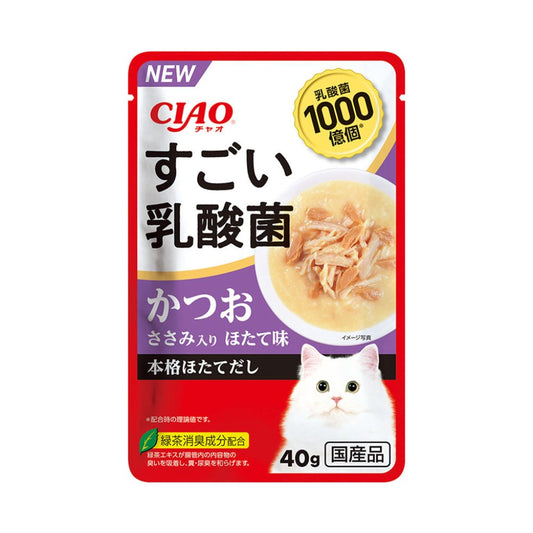 CIAO IC-435 [1000億個乳酸菌] 鰹魚+雞肉+帶子味貓軟包 40g