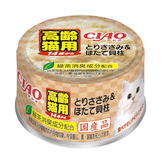 CIAO M-53 鰹魚+帶子貓罐 (14歲起) 75g