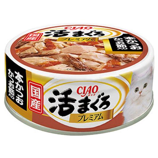 CIAO CC-63 [優等吞拿魚] 本鰹+木魚片貓罐 70g