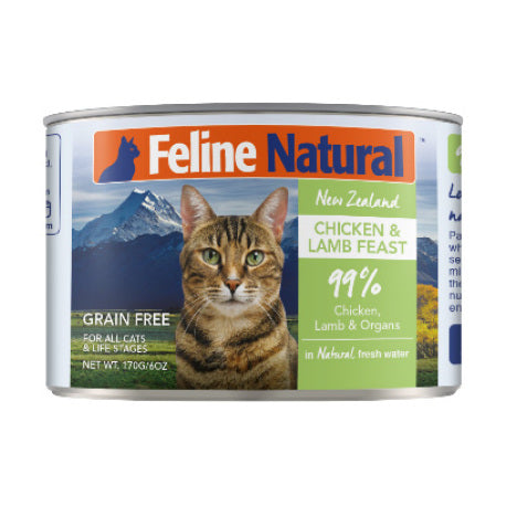 K9 F9 FELINE NATURAL 貓罐頭 - 170G CHICKEN & LAMB FEAST (85g / 170g)