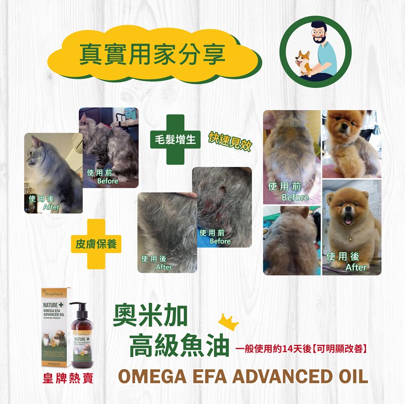 Broadreach Nature 奧米加高級魚油 (貓/犬隻專用) 336ml
