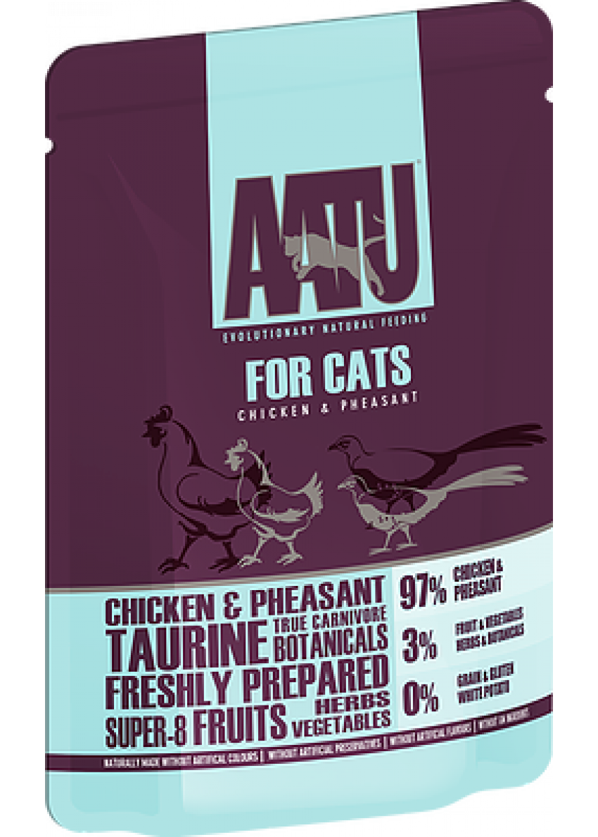 AATU Wet Cat Food Chicken and Pheasant Pouches 雞肉配野雞 85g