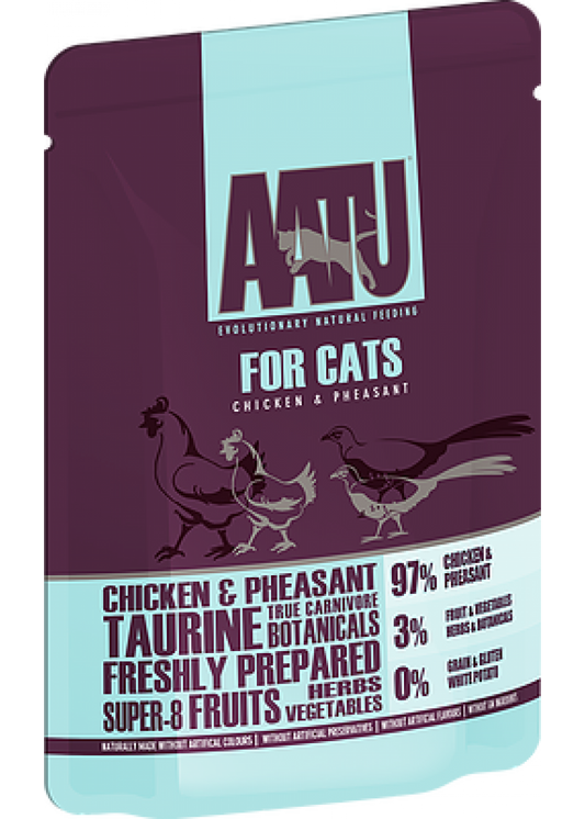 AATU Wet Cat Food Chicken and Pheasant Pouches 雞肉配野雞 85g