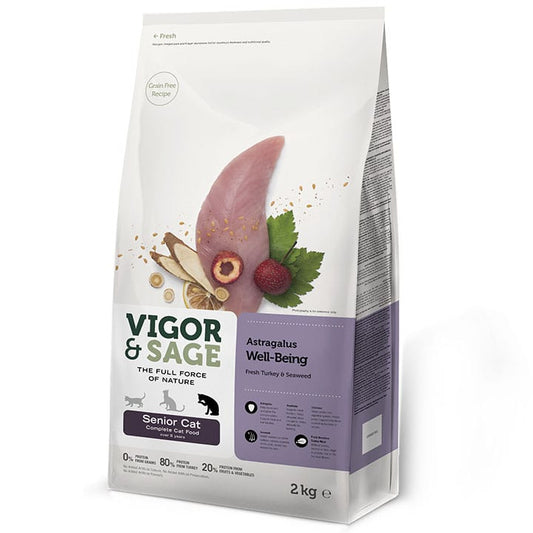 Vigor & Sage – Astragalus Well Being 火雞肉、黃芪配方[無穀物][老貓]2KG