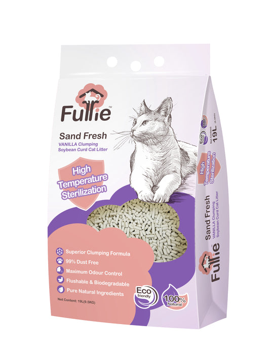 FurrieTM (芙莉爾) Sand Fresh  幼條狀天然豆腐粟米砂(雲呢拿味）19L