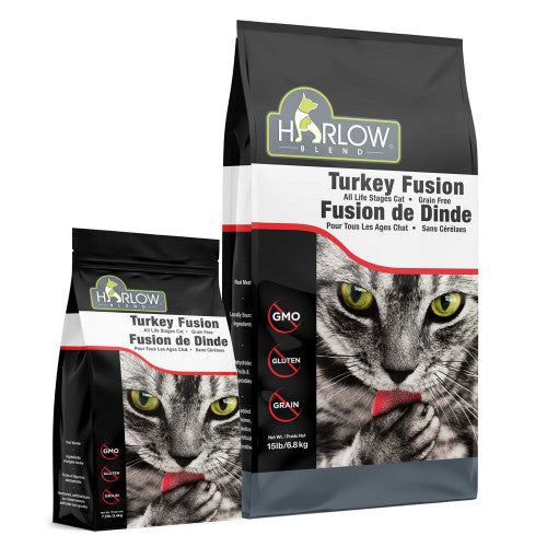 Holistic Blend / Harlow Blend楓葉HB無穀物 TURKEY FUSION 15lb (鮮火雞,雞肉,海洋鱈魚全貓糧) （7.5lbs / 15lbs）