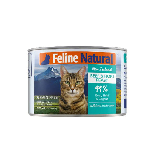 K9 F9 FELINE NATURAL 貓罐頭 - 170G BEEF & HOKI FEAST 牛肉鱈魚盛宴 (85g / 170g)