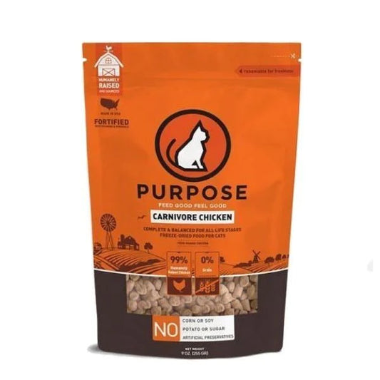 PURPOSE - CARNIVORE CHICKEN FREEZE-DRIED CAT FOOD 凍乾雞肉糧 9OZ (255G)