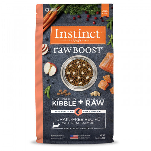Nature's Variety Instinct Raw Boost Grain Free {All Life Stages : Salmon} 本能 無穀物 凍乾生肉粒系列 {全齡貓 : 三文魚} 乾糧 4.5lb