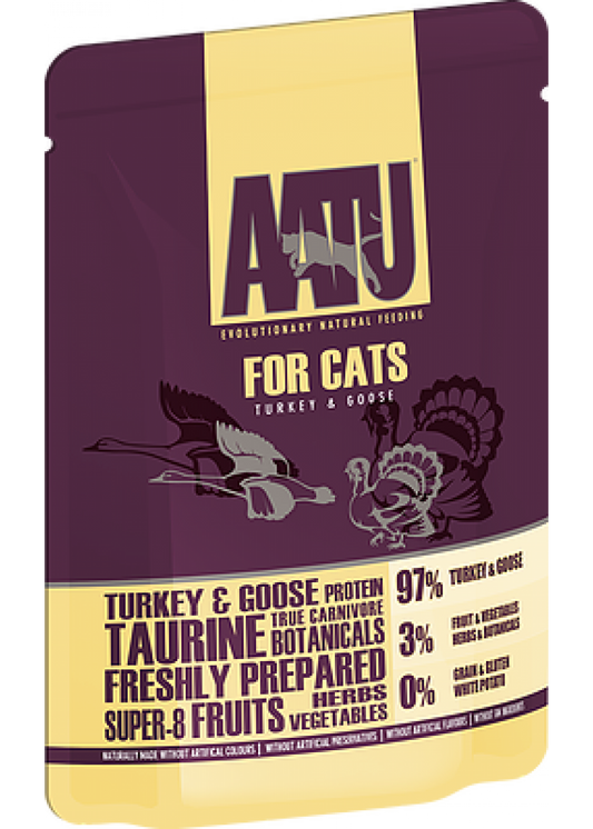 AATU Wet Cat Food Turkey and Goose Pouches 火雞配鵝 85g