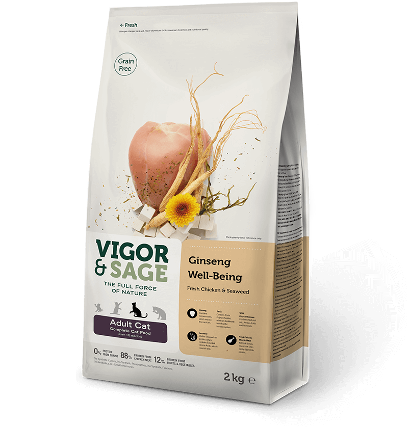 Vigor & Sage – Ginseng Well-Being 雞肉、人參配方[無穀物][成貓]