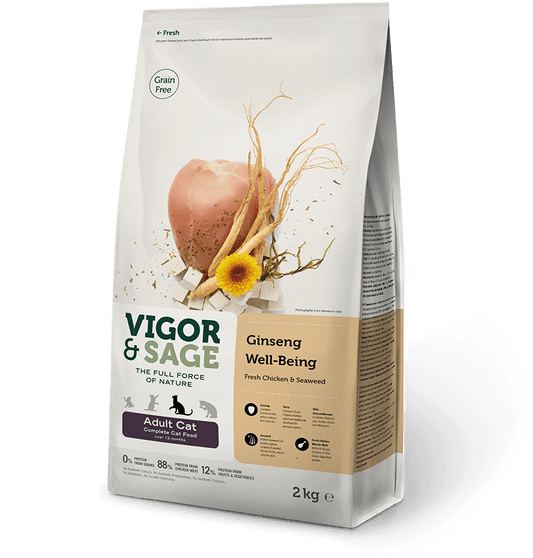 Vigor & Sage – Ginseng Well-Being 雞肉、人參配方[無穀物][成貓]